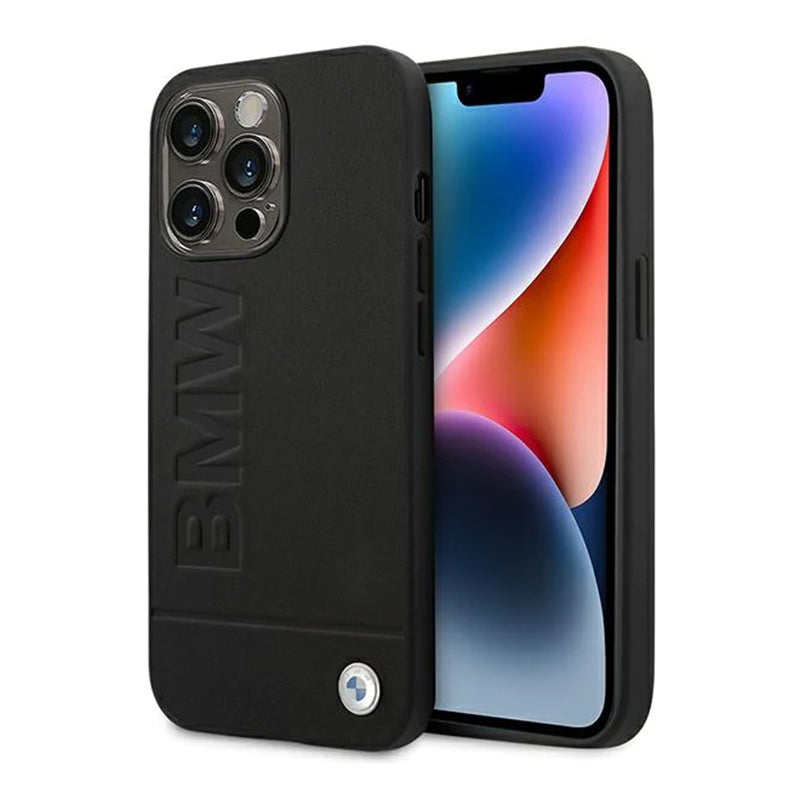 BMW iPhone Black Hardcase Silicone - Silikon Hülle- Schwarz- Echt Leder