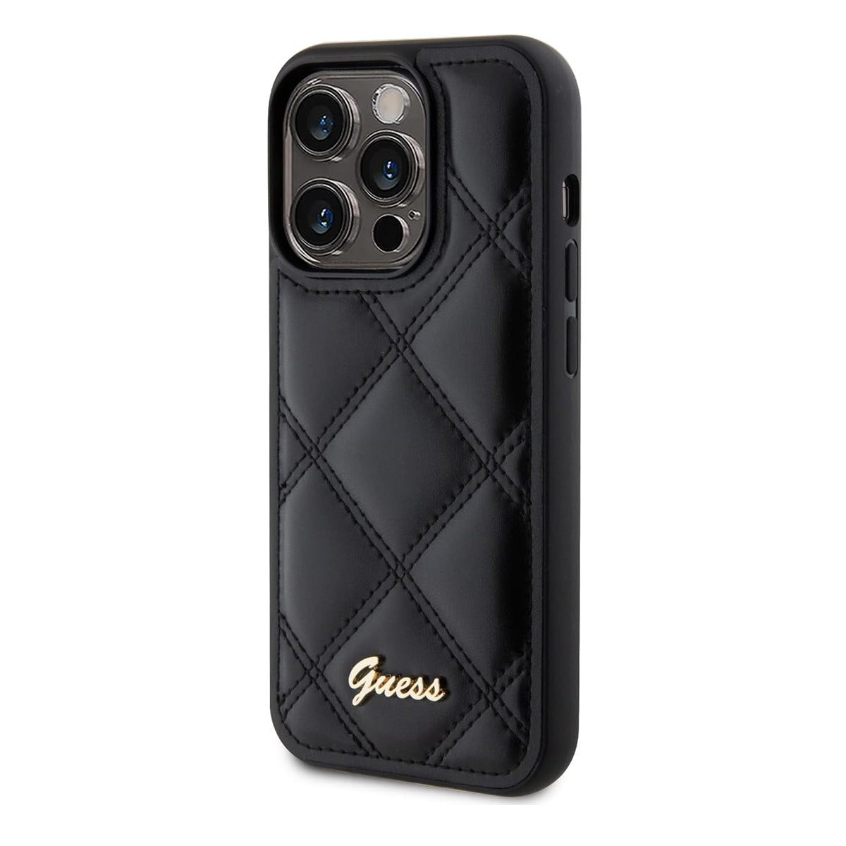 Guess iPhone Hülle - Metal Logo - Black