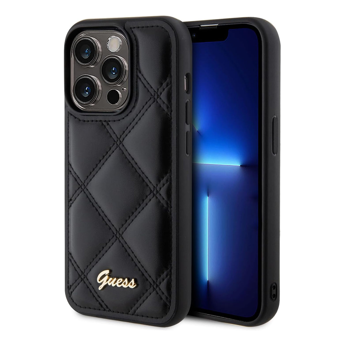 Guess iPhone Hülle - Metal Logo - Black